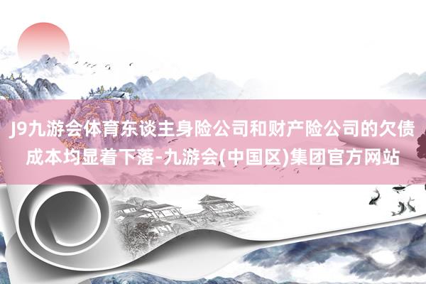 J9九游会体育东谈主身险公司和财产险公司的欠债成本均显着下落-九游会(中国区)集团官方网站