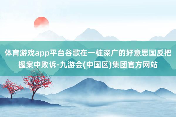体育游戏app平台谷歌在一桩深广的好意思国反把握案中败诉-九游会(中国区)集团官方网站