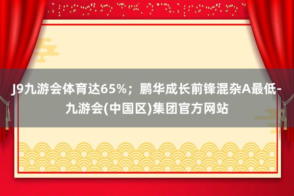 J9九游会体育达65%；鹏华成长前锋混杂A最低-九游会(中国区)集团官方网站
