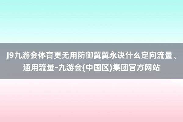 J9九游会体育更无用防御翼翼永诀什么定向流量、通用流量-九游会(中国区)集团官方网站
