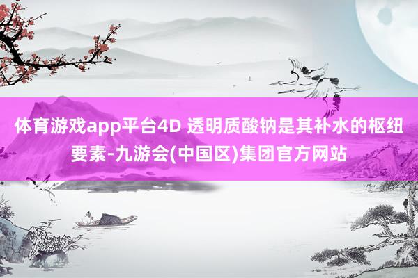 体育游戏app平台4D 透明质酸钠是其补水的枢纽要素-九游会(中国区)集团官方网站
