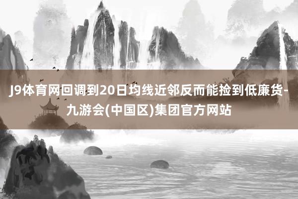 J9体育网回调到20日均线近邻反而能捡到低廉货-九游会(中国区)集团官方网站