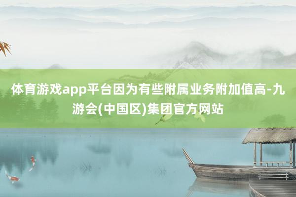 体育游戏app平台因为有些附属业务附加值高-九游会(中国区)集团官方网站